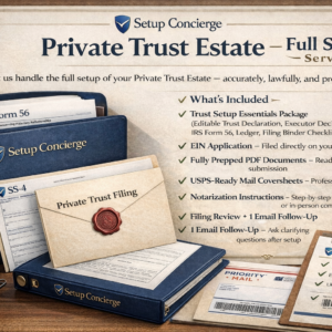 Private-trust-estate-setup-documents
